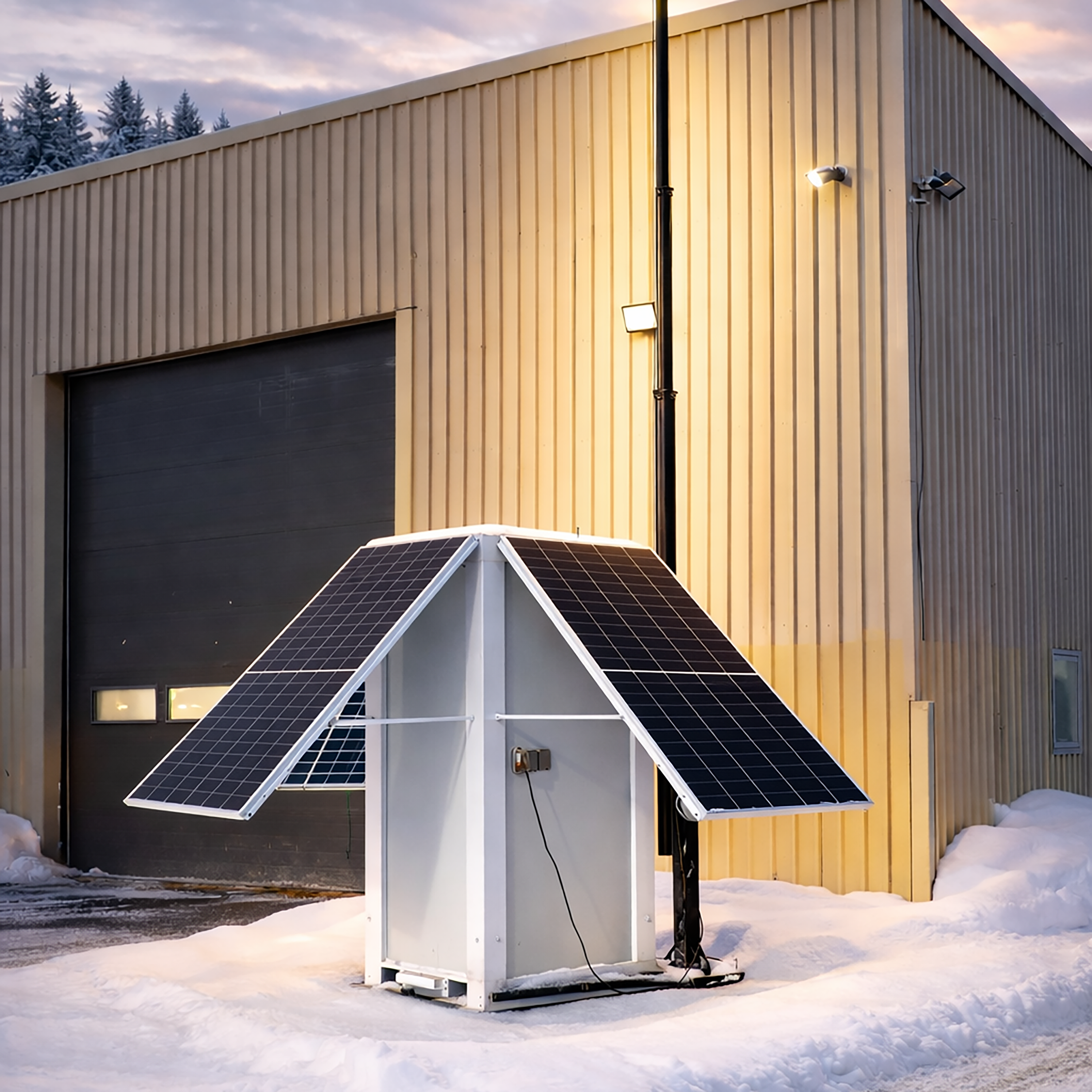 Li-cube Security with 1800W of Solar Panels