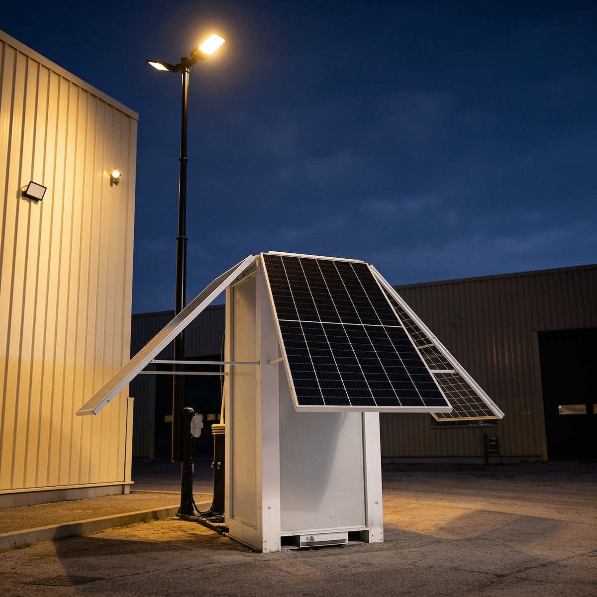 Li-Cube Security with 1800W of Solar Panels