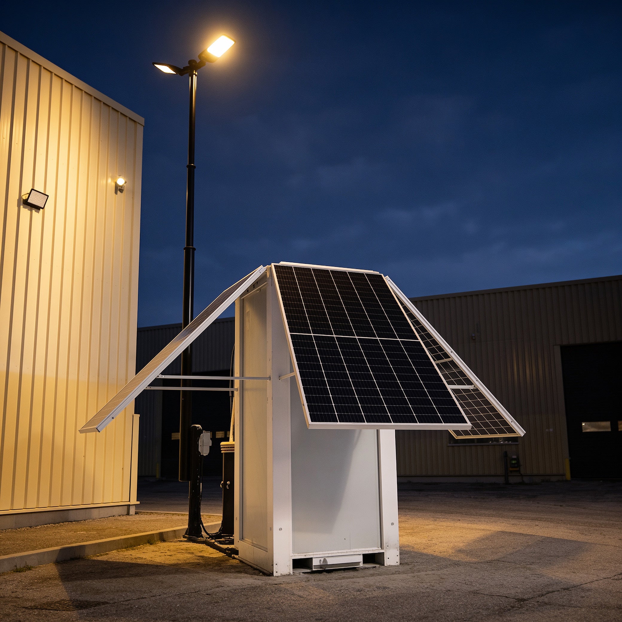 Li-Cube Security with 1800W of Solar Panels